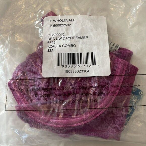 Intimately Free People Daydreamer Under Wire Bra in Purple “Azalea” Size 32A NWT - Picture 3 of 4